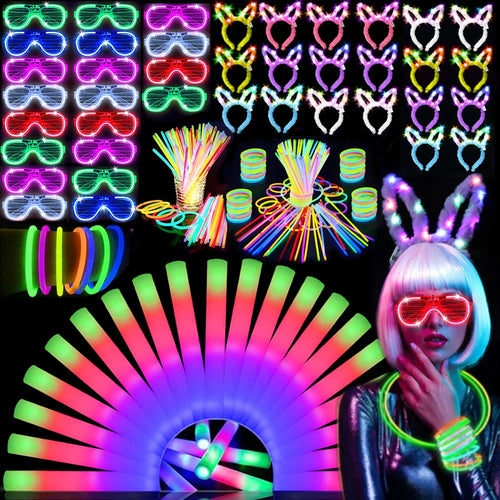 The Neon Carnival | 260-Piece Glowing Party Décor Set for Night Events