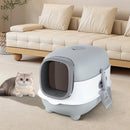 Cat Litter Box, Closed Cat Toilet with Automatic Anti-Sand Cage, Ultraviolet Sterilization and Deodorization, 38x55x36cm