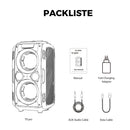 W-KING 250W MAX Party Wireless Bluetooth Speaker Portable Speaker 12 Custom Deep Bass Powerful Boom Box Design with USB Playback