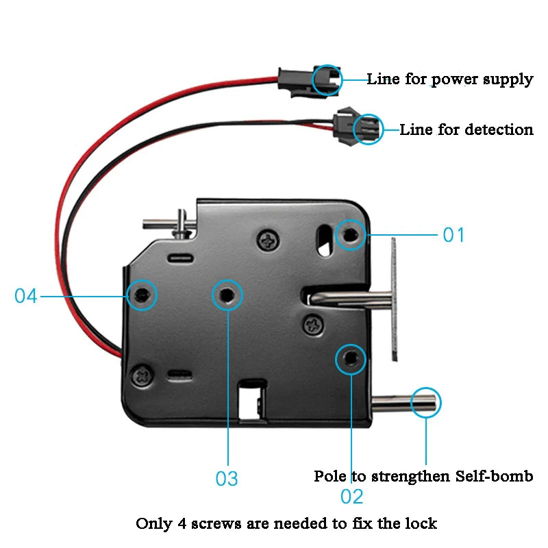 Electric Cabinet Lock 12V Electromagnetic Solenoid Lock Latch Lock for Drawer Vending Machine Mini Door Lock Safety Lock SM2P