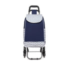 Kono Shopping Trolley Folding Stable 2-in-1 Multi-function Shopping Cart Stair Trolley with 3 Noiseless Wheels