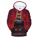 Annabelle 3D Print Hoodies Men Sweatshirt Harajuku Hoody Tracksuits 3D Print Horror Movie Annabelle Hoodie Streetwear Clothes