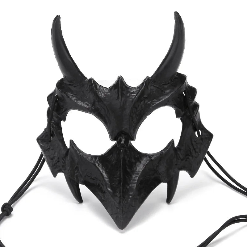 Halloween Mask Half-face Mask Cos Dragon God Fierce Tiger Night Fork Tengu Man Wolf Mask Performance Skull Masks