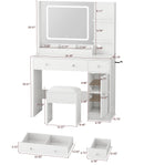 The Luminary | Hollywood-Style Vanity Desk with Integrated LED Mirror