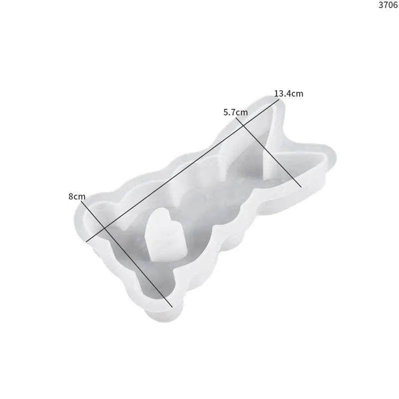 Cute Rabbit Candle Silicone Mold Gypsum Car Mounted Incense Expanding Gypsum Soap Mold Easter Bunny Aromatherapy Candle Mold