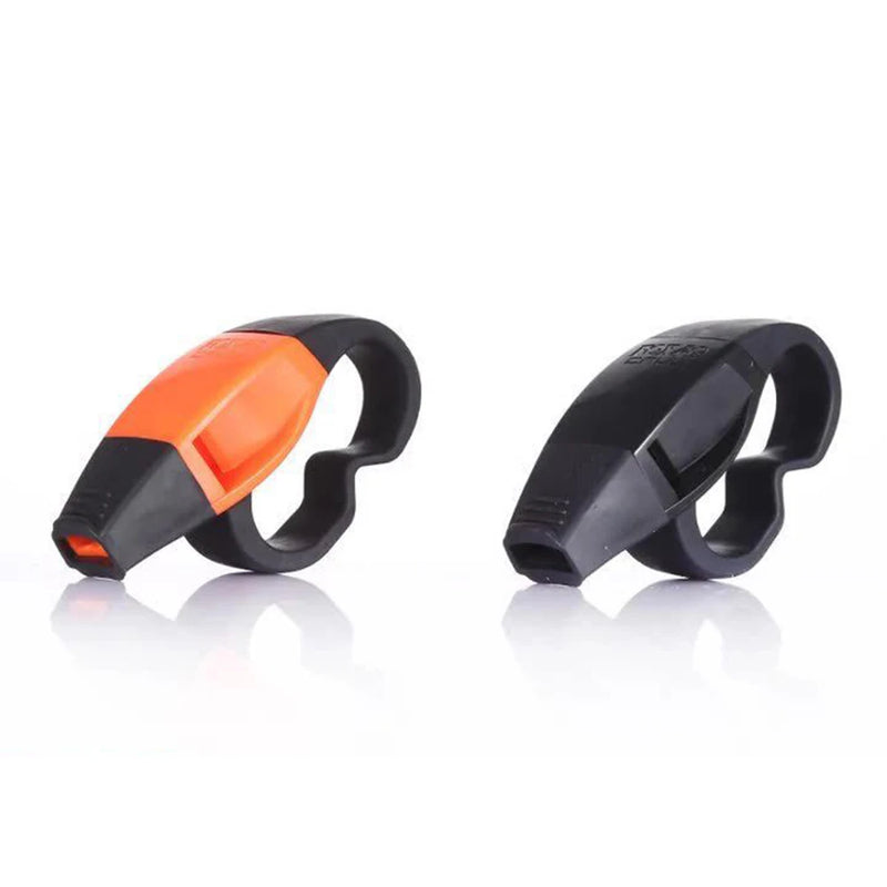 ABS Finger Grip Referee Whistle Safety Rescue Football Basketball Survival Big Sound Whistles Soccer Sports Accessories