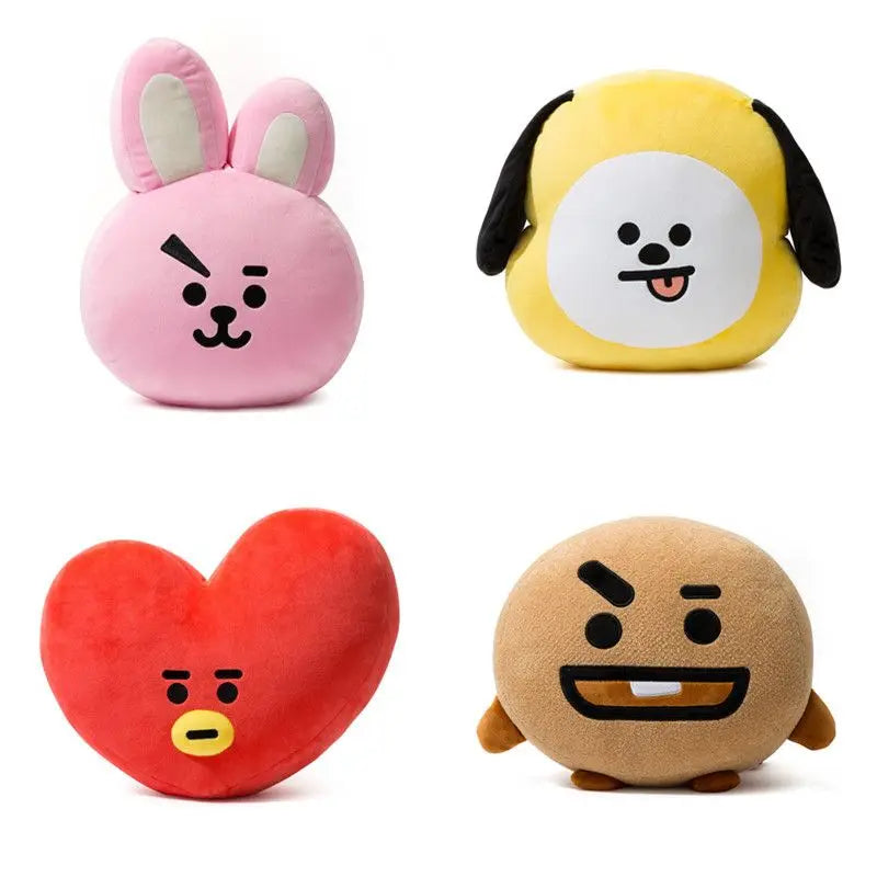 30x40cm BT21 Doll Pillow COOKY TATA Anime Kawaii Plush Toy Mang Koya Girl Bedroom Sofa Pillow Toy Cartoon Decoration Kids Gift