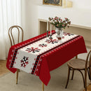 Red black plaid elk table cloth Sleigh snowman table cloth Christmas party table cloth end table tablecloth New Year decorations