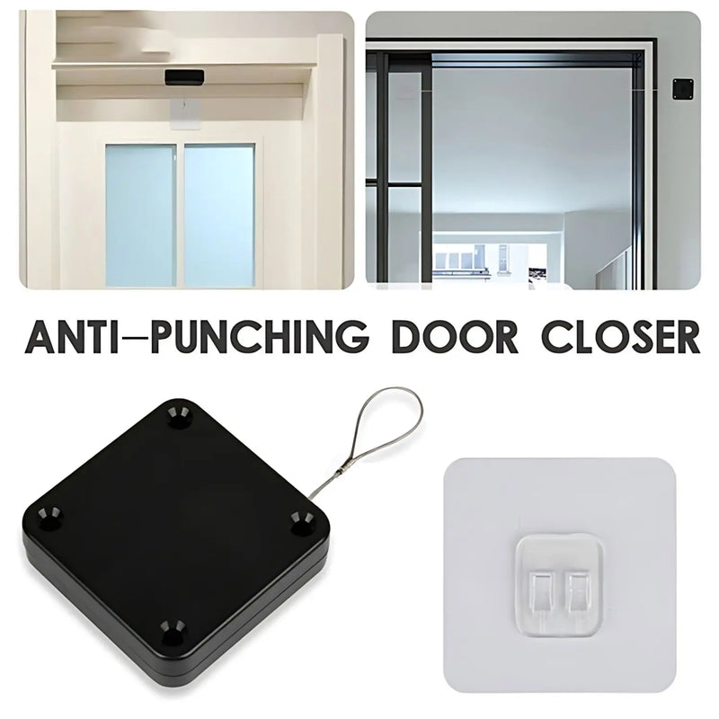 Punch-Free Automatic Sensor Door Closer - Suitable for Residential and Commercial Use - Multifunctional Design