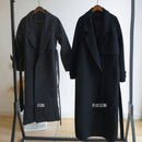 Fall/Winter 2023 Black Woolen Coat Women's Fashion Coat Loose Belt Temperament Is Thin Casual Wool Coat Trench Office Lady Long
