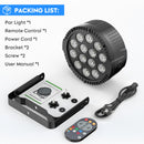 Fieryzeal 4PCS 80W RGBW Par Light DMX512 Control Flat Stage Light 14x6W 4IN1 LED Stage Effect Light for DJ Disco Bar Concert