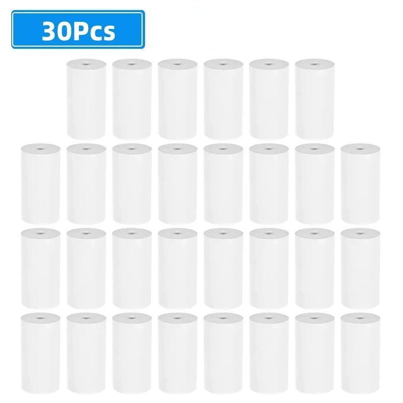 57*25mm Thermal Paper 30 Rolls White Children Camera Instant Print Kids Camera Printing Paper Replacement Accessories Parts