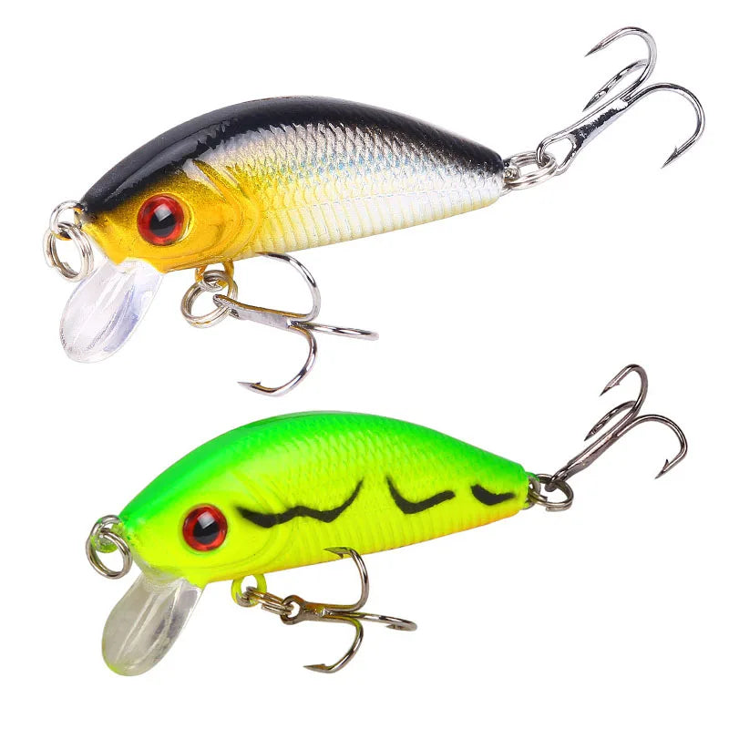 1Pc Minnow Crank Fishing Lure Floating Hard Bait 5cm 4.2g ABS Artificial Bait Wobbler Crankbait Carp Perch Pesca Fishing Tackle