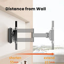 TV Wall Mount Bracket for 32-70 Inch LED, LCD, OLED Flat Curved TVs, TV Mount with Dual Swivel Arm Extend Tilting Rotation
