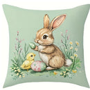 Easter decoration pillow cover rabbit chick and egg print soft and comfortable sofa cushion cover home room decoration