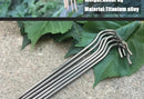 The Anchor | Ultralight Titanium Alloy Tent Stakes with Hook (8-Piece Set)