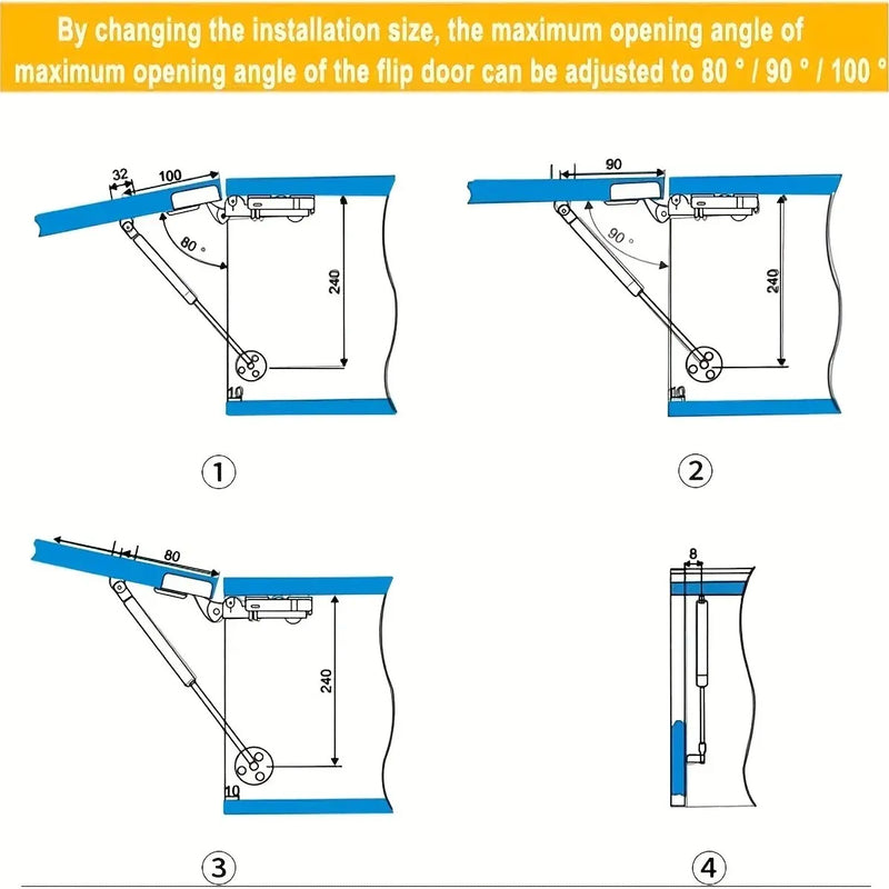 Cabinet Hinge 100N Furniture Pneumatic Support Rod Up-Flip Door Hydraulic Rod Air Pressure Rod Telescopic Buffer Air Support