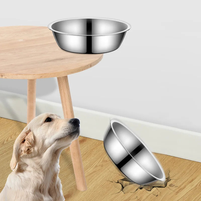 Quality Paw Stainless Steel Pet Dog Bowl Feeder Skidproof Anti-ant Shape Cat Dog Bowls Food Accessories Pet Supplies 2 Sizes