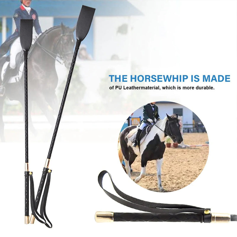 Riding Equestrian Whip Training Tool PU Leather Lash Handheld Practicing Portable Racing Lightweight Riding Whip