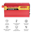 2000W Car Power Inverter 12V DC to 110V/220V 60HZAC Converter with Dual USB Quick Car Charger Adapter(Red)