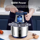 Multifunctional Kitchen Electric Chopper 5L EU Large Capacity Stainless Steel Meat Grinder Food Processing Machine