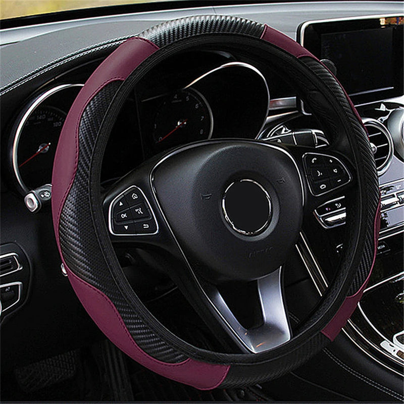 Breathable Leather Car Steering Wheel Cover For Jeep Grand Cherokee Liberty Compass Patriot Wrangler 2 3 4 Anti-Slip Dust-proof