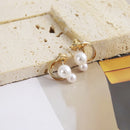 Korea Elegant Cute Pearl Stud Earrings for Women Classic Small Zircon Huggie Pearl Stud Earring Wedding Kpop Jewlery