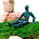 3D Printed Robot Dummy and Dinosaur Set Assembly Completed Multi-Jointed Action Figures T13 Action Figure Set with Dragon Mount