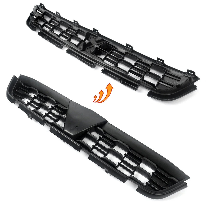 Front Bumper Lower Upper Grille Trim Set 3pc For13-15 Outlander Sport ASX RVR