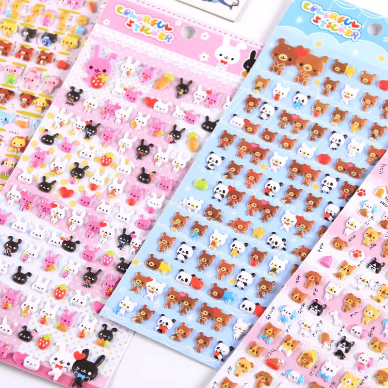 4 pcs/lot Kawaii Lovely Small Animal Foam 3D Decorative Stationery Stickers Scrapbooking DIY Diary Album Stick Label