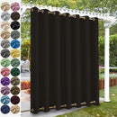 Custom Blackout Curtain Outdoor Waterproof Windproof Curtains Top Bottom Grommets Curtain for Balcony/Garden/Patio/Porch/Pool