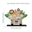 Animal Wildone Wooden Ornament Jungle Safri One Year 1st Birthday Party Decor Kids The Little Mermaid Party Decor Baby Shower