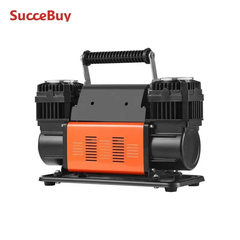 SucceBuy 10.6CFM Heavy Duty Air Compressor 30s Fast Inflation | Dual-Cylinder Portable Tire Inflator 12V 150PSI Offroad Air Pump