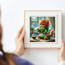 Huacan Neuheiten 2025 Diamond Painting Katze Winter Diamant Mosaik Tier Landschaft Komplett-Set Strass Bilder