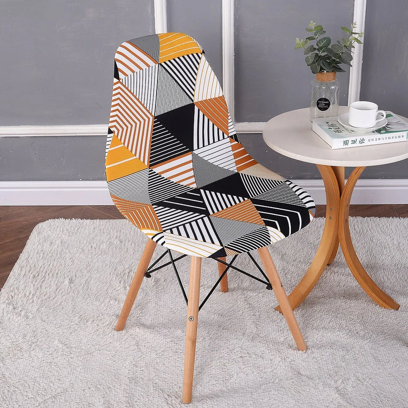 Shell Chair Cover Fashion nordic christmas cover Elastic Armless Scandinavian Chair Kitchen Bar Seat Cushion Furniture protect