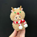 For Labubu 4.0 Pin for Love Clothes Christmas cloak cape with bow hairpin hooded Scarf For Labubu doll outfit Accessories