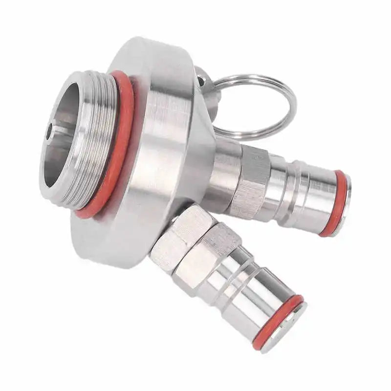 Mini Beer Keg Dispenser Double Ball Lock Stainless Steel Homebrew Beers Tool Wine Tap Dispenser with Hose Spare Sealing