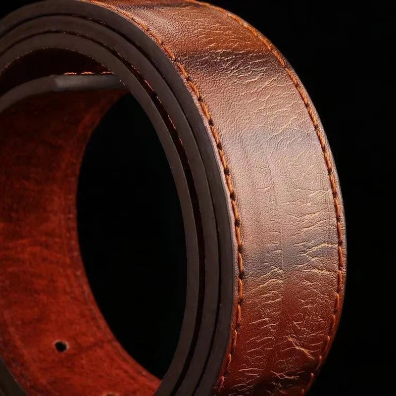 New men's belt korean fashion smooth buckle business casual belt fashion young men's trouser designer luxury brand belts