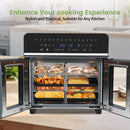 Dual Zone Hot Air Fryer, 23 L Hot Airfryer, XXL Oven 2200 W with LED Touch Screen, 15 Programmes, with Recipe Book