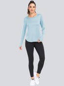 Women T-Shirts Sun Protection Sports Long Sleeves UV Protection Loose Breathable Running Yoga Clothes Fitness