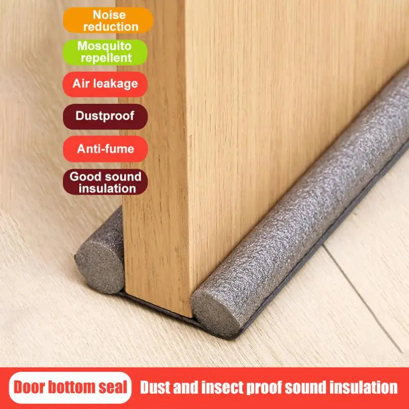 95cm Door Draft Blocker Insulator Proof Noise Reduction Sound Proof Wall Panels Door Seal Strip Stopper Weather Stripping Sound