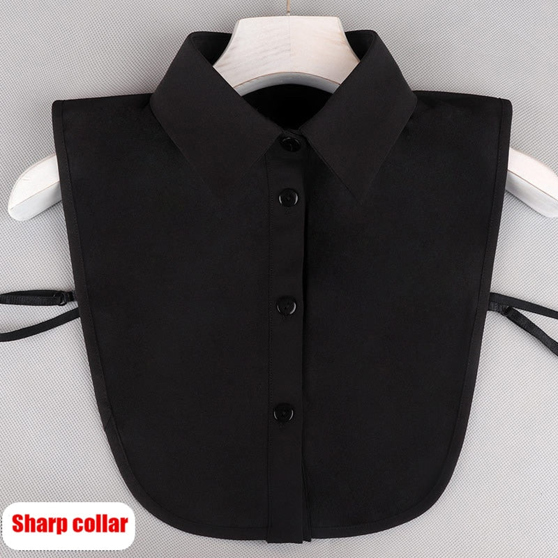 Women Chiffon Fake Collarr Vintage Detachable Shirt Collar Blouse Sweater  Collar Lapel Top Women Clothes Accessories