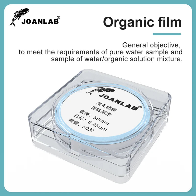 JOANLAB Laboratory Water Microfiltration Membrane Microporous 0.45um 0.22um Organic Microfiltration Membrane Diameter 50mm 100mm