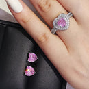 2026 New Arrivals Luxury 2pcs Silver Color Cz Dubai Jewelry Set Ring and Earring for Women Wedding Party Lady Gift Jewelry J5968