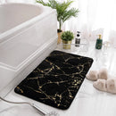 New Bathroom Mat Flannel Bronzing Printing Absorbent Non-slip Mat Living Room Carpet Toilet Bedroom Foot Mat Bathroom Accessorie