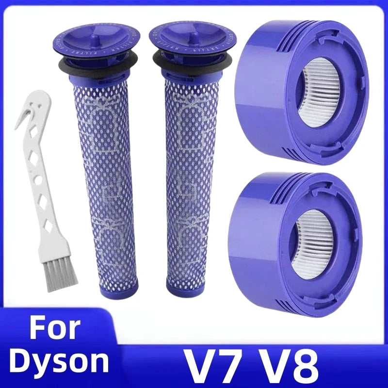 For Dyson V7 V8 Cordless Vacuum Cleaners Replacement Pre-Filter and Post- Filter Pre Filter + HEPA Post-Filter Kit Accessories