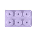 6 Donut Cake Silicone Molds Kitchen Baking Cookie Mold High Temperature Resistant Baking Tray Donut Making Mold Cake Accessories