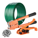 SucceBuy Manual Plastic Strapping Banding Machine Packing Strap Baler W/ Tension Tool Packer 1000ft PET Band 300 Metal Seals Kit