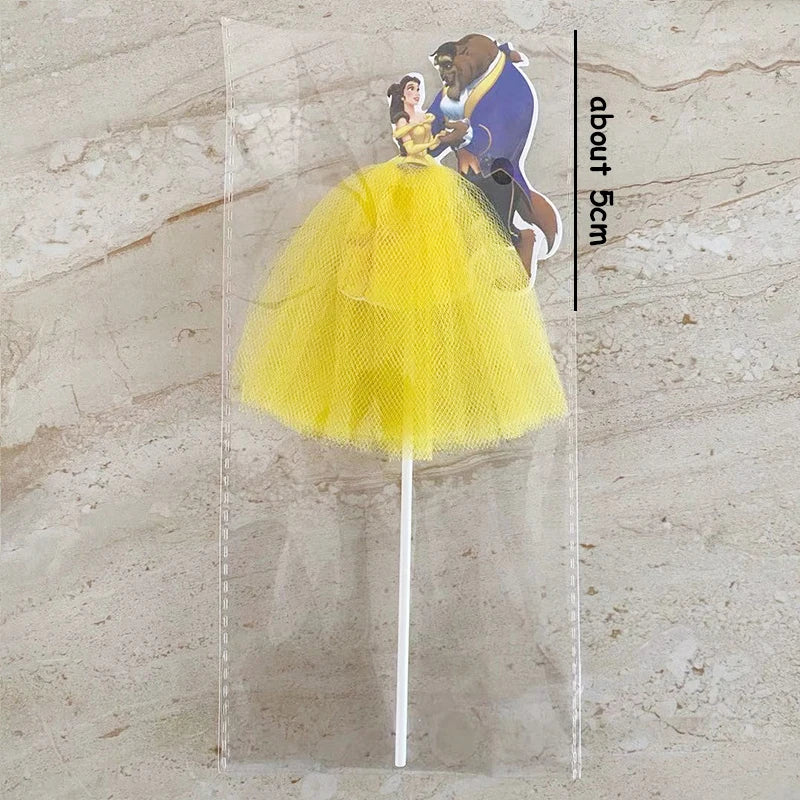 Disney Princess Cake Decoration Frozen Cake Cupcake Toppers Cake Flag for Baby Shower Happy Birthday Supplies Party Cake Decor