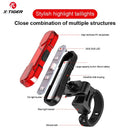 X-TIGER Fahrrad Rücklicht Wasserdichtes MTB Fahrradlicht USB Lade LED Fahrrad Rücklicht Flash Rückleuchte Sicherheits Warnlicht für Fahrräder